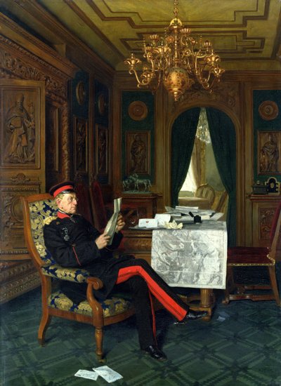 Moltke in Versailles by Anton Alexander von Werner